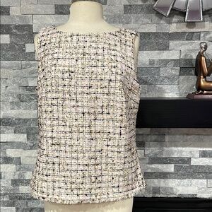 Ann Taylor Tweed Shell Top Size 12